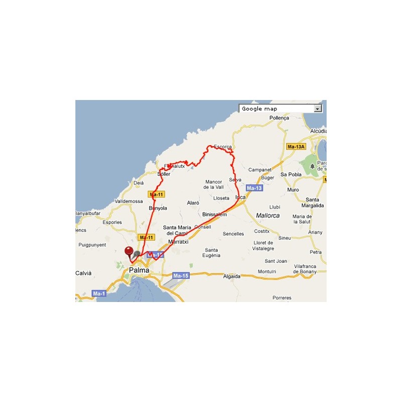 Scaricare gratis: GPS Route / GPX Llucmajor - Ciclismo a Maiorca