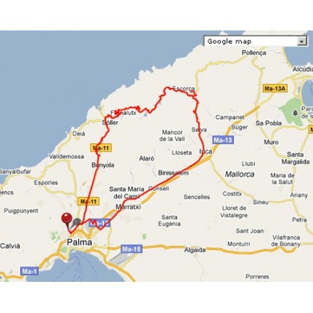 Il Rechtdoor Ik zie je morgen Downloaden: Route GPS / GPX Puig Major - Mallorca Fietsen