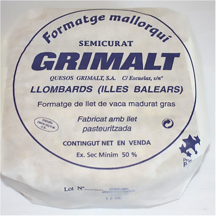 Halbgereifter mallorquinischer Käse Grimalt, Mallorca-Käse Grimalt, Balearische Sorten