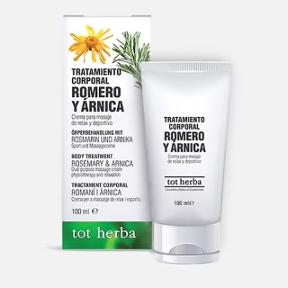 Crema corporal de Romaní i Àrnica per a massatge: recuperació muscular, cruiximents i dolors reumàtics