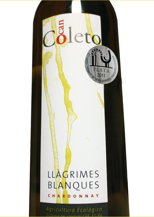 Llàgrimes Blanques Chardonnay 2010 - Vins Can Coleto 2011 Silver medal in national competition "Premios Mezquita"